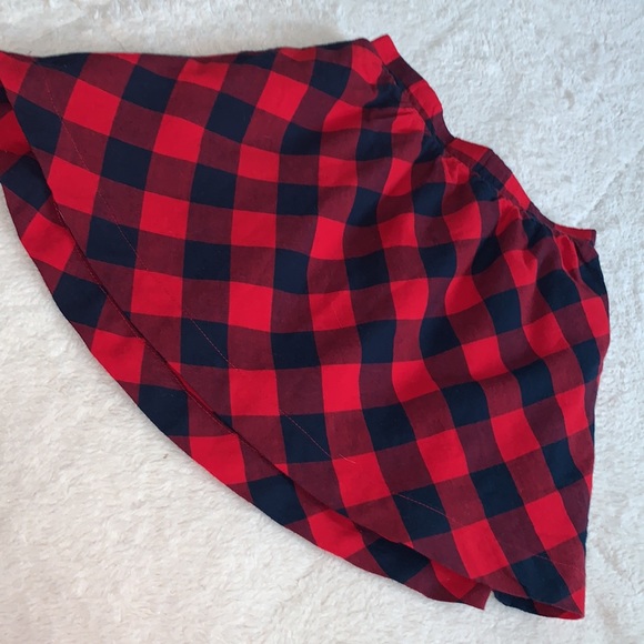 Gap Girls Red Blue Cotton Flannel Skirt 5 EUC Lined - Picture 7 of 11